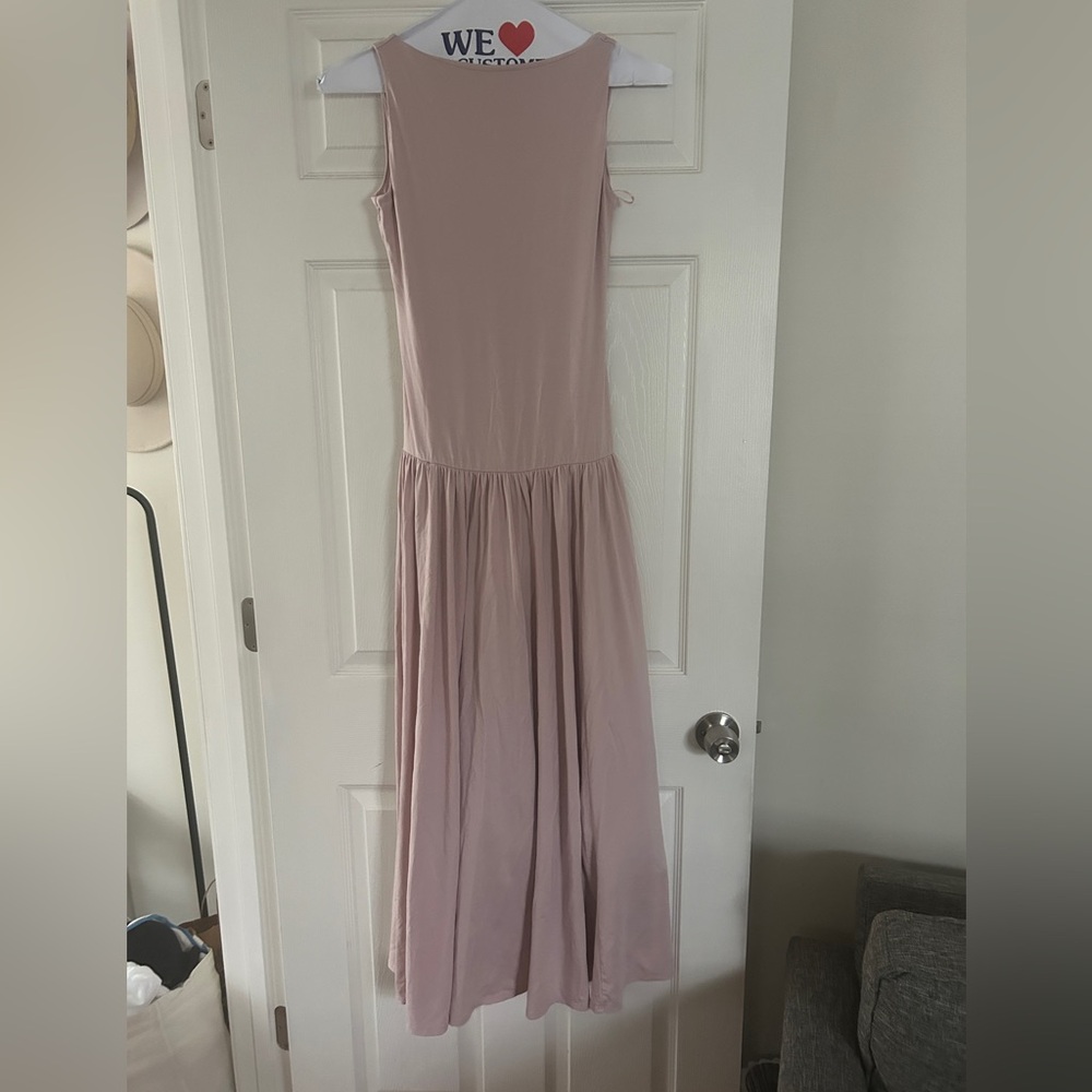 Abercrombie & Fitch Pink Maxi Sundress Scoop Neck